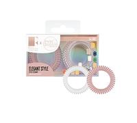 Invisibobble Slim Haargummi "Pink Glasses" I 8x Dünne Haargummis Rosé schimmernd für Mädchen & Damen I eleganter Look & starker Halt I Limited Collection Rosie Fortescue