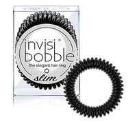 invisibobble Slim Haargummi True Black I 3x Dünne Haargummis schwarz für Mädchen & Damen I eleganter Look & starker Halt I designed im Herzen Münchens