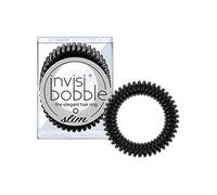 invisibobble Slim Haargummi True Black I 3x Dünne Haargummis schwarz für Mädchen & Damen I eleganter Look & starker Halt I designed im Herzen Münchens