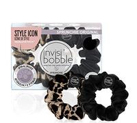 invisibobble Sprunchie Spiral-Haarring - True Black und Purrfection - 2 Stück - Haargummi, stilvolles Armband, starker elastischer Griff, Spulenzubehör für Damen, sanft für Mädchen, Teenager und