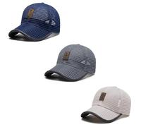 INXKED 3PCS Summer Breathable Lightweight Baseball Cap, Summer Outdoor Casual Baseball Cap, Mesh Hats for Men