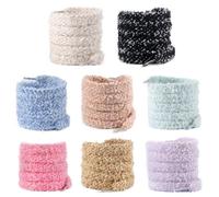 Inzegao 8 Paar flauschige flache Schnürsenkel, dekorative Schnürsenkel für Sneaker, Segeltuchschuhe, In verschiedenen Farben erhältlich, 55.1 inch / 140 cm