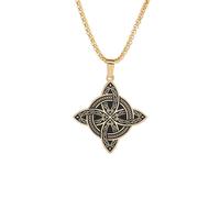 IOETSEUT Herren Halskette, modisch und personalisiert Männer Frauen Trendy Vintage Hexenknoten symmetrische keltische Knoten Anhänger Halskette Mode Amulett Geschenk Schmuck Geschenk Geschenk