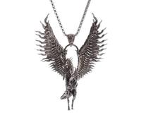 IOETSEUT Herren Halskette, modischer und personalisierter Schmuck Geflügeltes Einhorn Pegasus Anhänger Paar Pferd Konstellation Halskette Herren und Frauen Modeschmuck Jubiläumsgeschenk