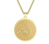IOETSEUT Herren Halskette Silber Kreuz Halskette personalisiert Amor Fati Anhänger Stoic Halskette Philosophie Andenken Mori Halskette Stoisch für Männer und Frauen Party Schmuck das Geschenk