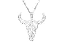IOETSEUT Herren Halsketten, Damen Schmuck, Mode Mode Stier Kopf Anhänger Halskette Hohl Longhorn Tier Cowboy Hiphop Punk Schmuck Geschenk für Frauen Männer Geschenk