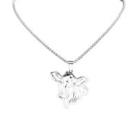 IOETSEUT Herren Halsketten Gothic Ästhetische Tier Kuh Anhänger Halskette für Frauen Männer Rind Bull Kalb Kette Party Geschenk Schmuck das Geschenk