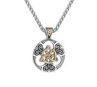 IOETSEUT Herren Halsketten Gothic Retro Nordisch Rune Keltisch Knoten Halskette Männer Wikinger Symbol Amulett Anhänger Gold Farbe Punk Isländischer Schmuck das Geschenk