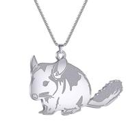 IOETSEUT Kette Halskette Männer Hundemarke Halskette Schüchterne Maus Anhänger Halskette Für Frauen Cartoon Schmuck Tier Halskette Party Geschenk Paar Geschenke