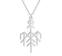 IOETSEUT Männer personalisierte Halskette Klassisch Trendy Wardruna Symbol Halskette für Frauen Männer Amulett Schlüsselbein Choker Kunst Linie Weibliche Schmuck Geschenke Geschenk