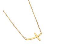 IOETSEUT personalisierte Halskette für Frauen anhänger Halskette gebogenes Kreuz anhänger Halskette für Frauen Neuer Trend Gold Silber Farbe Halskette schmuck