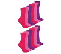 IOMI 12 Paar Damen Socken Ohne Gummibund und Nahtlos Atmungsaktiv Extra Breit Bambus Diabetikersocken für Geschwollene Beine (37-42, Rosa)