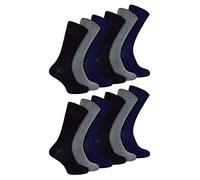 IOMI - 12 Paar Multipack Herren Diabetiker Bambus Socken | Extra breite nahtlose Socken mit nicht elastischen sanften Grip Top - BNG EU 39 - 45