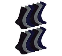 IOMI - 12 Paar Multipack Herren Diabetiker Bambus Socken | Extra breite nahtlose Socken mit nicht elastischen sanften Grip Top - BNG EU 39 - 45