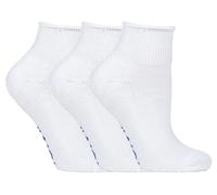 IOMI - 3 Paar Baumwolle gepolstert Diabetiker Socken für geschwollene Füße und Beine - Weiß EU 40 - 42