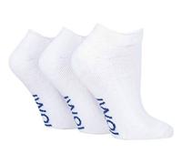 IOMI - 3er Pack Baumwolle Ohne Gummi Kurz Sneaker Diabetiker Socken (43/45, White (Trainer))