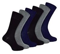 IOMI 6er Pack Herren Socken Ohne Gummibund Extra Weit Bambus Diabetikersocken für Geschwollene Beine (39-45, Bng)