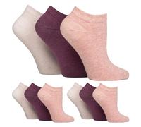 IOMI 9er Pack Damen Diabetiker Socken Kurz Extra Weit Sneaker Socken Ohne Gummi Geschwollene Füße