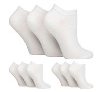 IOMI 9er Pack Damen Diabetiker Socken Kurz Extra Weit Sneaker Socken Ohne Gummi Geschwollene Füße