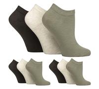 IOMI 9er Pack Damen Diabetiker Socken Kurz Extra Weit Sneaker Socken Ohne Gummi Geschwollene Füße