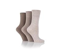 IOMI Damen 3 Paar Footnurse Gentle Grip Diabetische Socken Natürlich 37-41