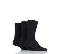 IOMI Herren 3 Paar Footnurse Gentle Grip Diabetische Socken (47-49 Herren, Schwarz)