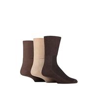 IOMI SOCKSHOP Footnurse Herren und Damen Bambus gepolstert Fuß Diabetiker Socken Packung mit 3 Kaffeebohne 39-43
