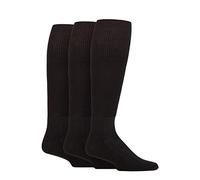 IOMI SOCKSHOP Footnurse Herren und Damen Kissenfuß Bambus Diabetiker Kniestrümpfe Packung 3 (DE/NL/SE/PL, Numerisch, 39, 42, Regular, Regular, Schwarz)