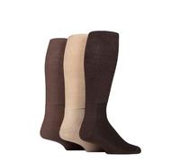 IOMI SOCKSHOP Footnurse Herren und Damen Kissenfuß Bambus Diabetiker Kniestrümpfe Packung 3 (DE/NL/SE/PL, Numerisch, 39, 42, Regular, Regular, Kaffeebohne)