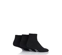 IOMI SockShop Herren IOMDS Footnurse Gentle Grip Diabetiker-Knöchelsocken Packung mit 3 Schwarz 46-48