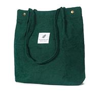 iophi Mode Strandtasche Tote Bag, Leichte Cord Tasche Damen Jutebeutel Umhängetasche Shopper Damen Groß Beutel für Schule, Arbeit, Einkaufen, Reisen und den Täglichen Gebrauch (Grün)