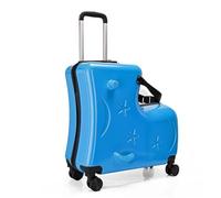 Iouyjiu Kinder-Ride-Gepäck, 50,8 cm Trolley-Koffer mit 3-stelligem Passwortschloss, Fahrkoffer für mit Pedalen, Lenker, Sicherheitsgurten und leisen Rädern, ideale Reisetasche für Kinder