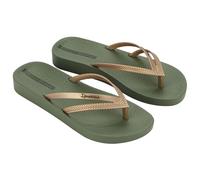 Ipanema Bossa Soft V Fem, anatomische Strandschuhe für Damen, Gold Grün, 38 EU