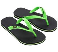 Ipanema Classic Brasil II Kids Flip Flops, Unisex, Kinder, Schwarz - Black Green - Größe: 33/34 EU