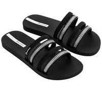 Sandale IPANEMA "IPANEMA MESH SLIDE II FEM", Damen, Gr. 41/42, schwarz, silber, Synthetik, Schuhe Sandale, für Freizeitaktivitäten, bequem durch Gummilaufsohle (34820723-41) schwarz, silber