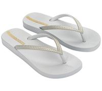 Zehentrenner IPANEMA "IPANEMA MESH X FEM", Damen, Gr. 39, grau, gold, Synthetik, Schuhe Zehentrenner, für Alltag, ohne Verschluss, sportlicher Stil, mit Gummilaufsohle (18484524-39) grau, gold