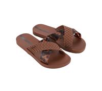 Ipanema SENSE SLIDE FEM - Badeslide für Damen - auffälliger Riemen mit Muster (BROWN/TURTLE, EU Schuhgrößensystem, Erwachsene, Damen, Numerisch, M, 37)