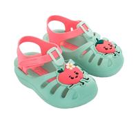 Ipanema Summer XIV Baby, geschlossene Gummi-Sandalen mit Zehenkappe für Mädchen, Green Pink, 25/26 EU