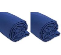 IPEA Baumwollstoff Popeline Blau - 200 cm x 150 cm - Made in Italy - Meterware zum Nähen, Bekleidung, Futter, Wohnaccessoires, Patchwork, Stoff einfarbig zum Nähen (Packung mit 2)