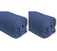 IPEA Baumwollstoff Popeline Blau - 200 cm x 150 cm - Made in Italy - Meterware zum Nähen, Bekleidung, Futterstoffe, Wohnaccessoires, Patchwork, einfarbiger Stoff zum Nähen (Packung mit 2)