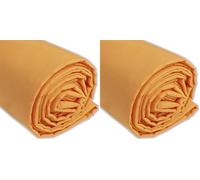 IPEA Baumwollstoff Popeline Orange - 200 cm x 150 cm - Made in Italy - Meterware zum Nähen, Bekleidung, Futter, Möbeln, Accessoires, Patchwork, Stoff einfarbig zum Nähen (Packung mit 2)