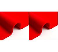 IPEA Filzstoff Rot - Großes Stück 190 x 100 cm - Made in Italy - Weicher Filz Stoff Uni für Kleidung, Accessoires, Dekorationen, Kreationen, Patchwork - Stoff zum Nähen - Bastelfilz (Packung mit 2)