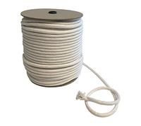 IPEA Makramee Baumwollseil Naturfarbe - 8 mm x 100 Meter - Super Lange Rolle - Nähgarn zum Basteln, Dekorieren, Wandteppiche und Vorhänge