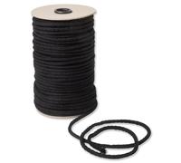 IPEA Makramee Garn Schwarz aus natürlicher Baumwolle - 6 mm x 100 Meter - [ Made in Italy ] - Extra Lange Rolle - Garn für Handarbeiten, Dekorationen, Wandteppiche und Vorhänge - Baumwollseil