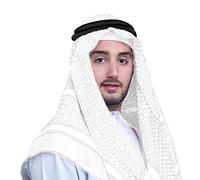 IPENNY Arabisches Shemagh-Halstuch für Männer mit Turban Stirnband für Männer Klassisches arabisches Keffiyeh Saudi-Arabien Mittlerer Osten Kopfbedeckung für Saudi-Arabien Dubai Vereinigte Arabische