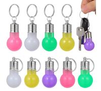 Ipetboom 21 Bunte Kleiner LED Schlüsselanhänger mit Glühbirnen Design und Ton zum Anbringen an Schlüssel Rucksack Hand und Umhängetaschen Zufällige Farbe