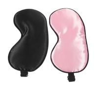 Ipetboom 2stücke Konturierte Schlafmaske aus Kunstseide für Reisen Lichtundurchlässige Augenmaske zum Schlafen für Zuhause und Unterwegs Schlafmasken mit Optimaler Passform