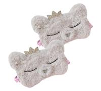 Ipetboom 2stücke Schlafende Augenmaske Aus Plüsch Augenschutzmasken Zum Schlafen Mit Elastischen Bändern Leicht Und Atmungsaktiv Für Reisen Und Haushalt