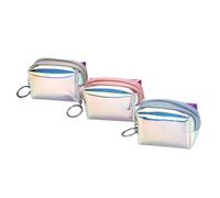 Ipetboom 3 Stück Kleine Bunte Geldbeutel aus Langlebigem Material Transparente Aufbewahrungstaschen für Damen Kreative Portemonnaies zum Täglichen Gebrauch und Reisen Zufällige Farbe