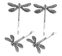 Ipetboom 4 Stück Libellen Haarspangen aus Metalllegierung Praktische Haarclips für Mädchen nicht Leicht Verformbar im Alltag